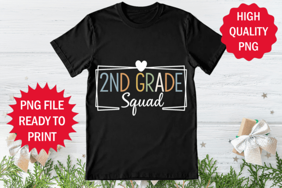 2nd Grade Squad Back to School T-shirt Graphics & Freebies