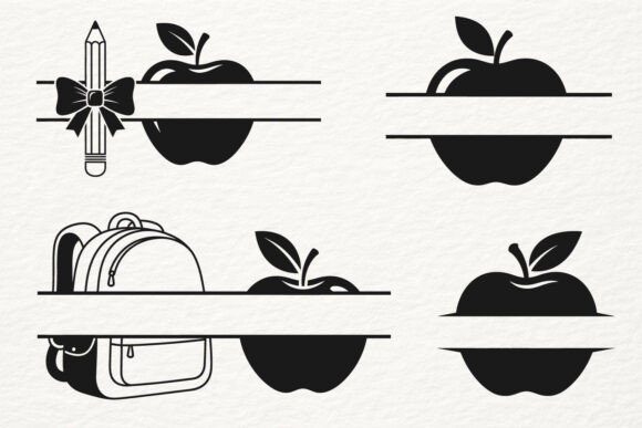 Back to School Apple Pencil Bow SVG PNG