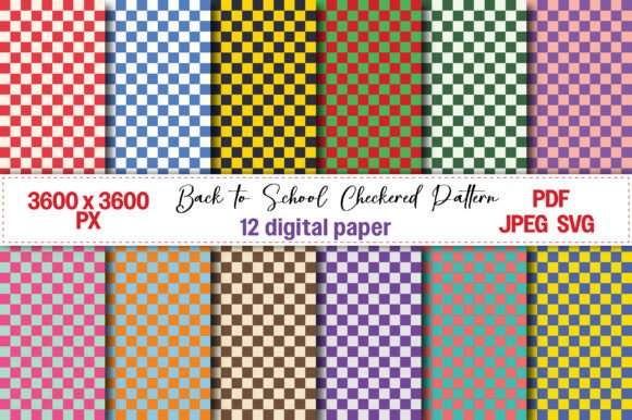 Back to School Checkered Pattern Graphics