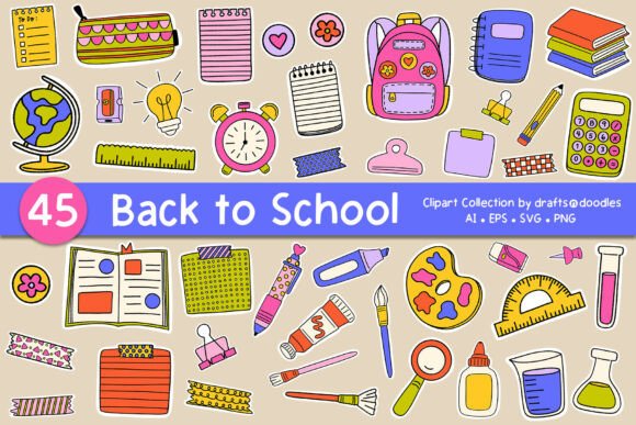 Back to School Clipart Collection