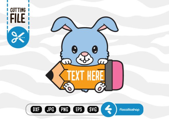 Back to School Split SVG, Rabbit SVG