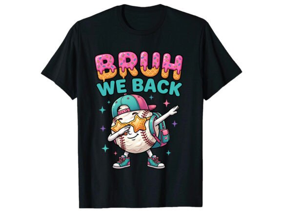 Baseball Player Back to School T-Shirt Graphics