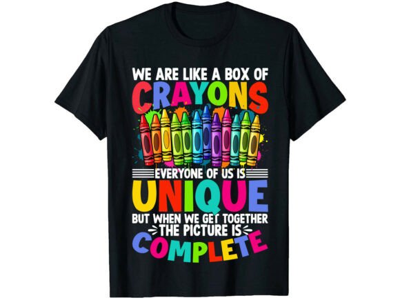 Crayon Unity Back to School T-Shirt Graphics