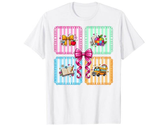 Cute Bow Back to School T-Shirt Graphics
