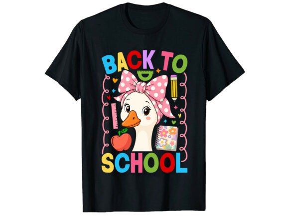 Cute Duck Back to School T-Shirt Graphics