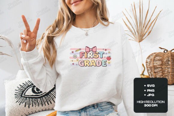 First Grade Cute Back to School Design Graphics