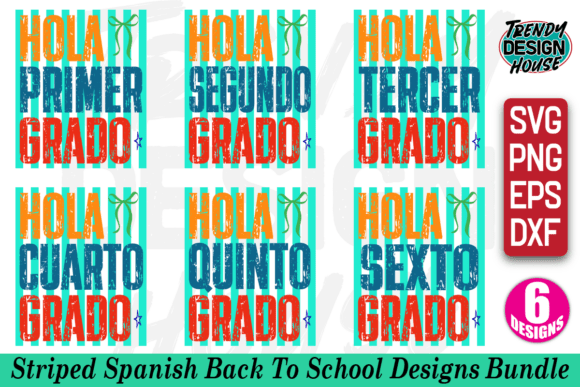 Girly Spanish Back to School PNG Bundle