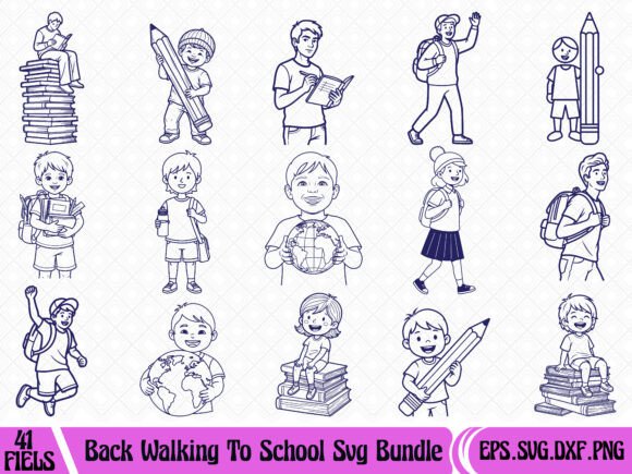Kids Back to School SVG Bundle: Graphics & T-Shirt Designs