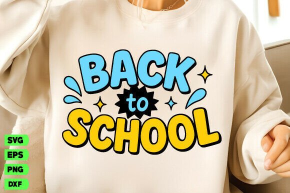 Retro Back to School SVG, Cartoon Design