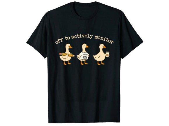 Teacher Duck Back to School T-Shirt Graphics