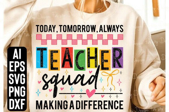 Teacher Squad PNG Back to School Teacher